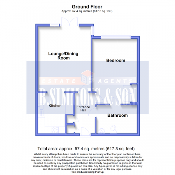 Floor Plan Image for 1 Bedroom Retirement Property for Sale in The Pines, Forest Close, Slough