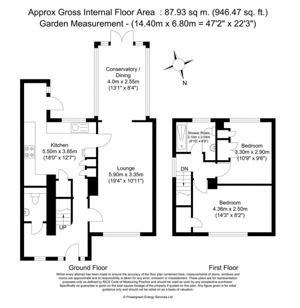 Floor Plan Image for 2 Bedroom End of Terrace House for Sale in Thorndike, Slough