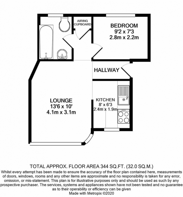 Floor Plan Image for 1 Bedroom Maisonette for Sale in Stafford Avenue, Slough, Berkshire