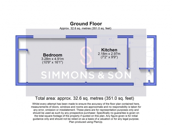 Floor Plan Image for Studio for Sale in Kingswood House, Farnham Road, Slough