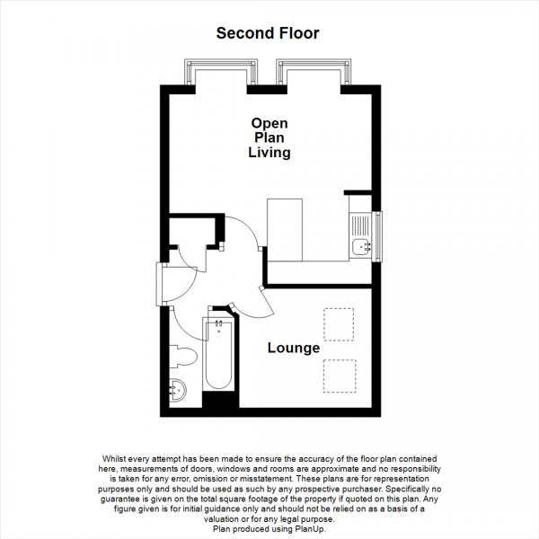 Floor Plan Image for 1 Bedroom Flat for Sale in Lincoln Way, Slough