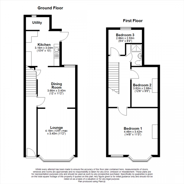 Floor Plan Image for 3 Bedroom Semi-Detached House for Sale in Henry Road, Slough