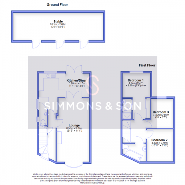 Floor Plan Image for 3 Bedroom Semi-Detached House for Sale in Wexham Street, Wexham, Slough