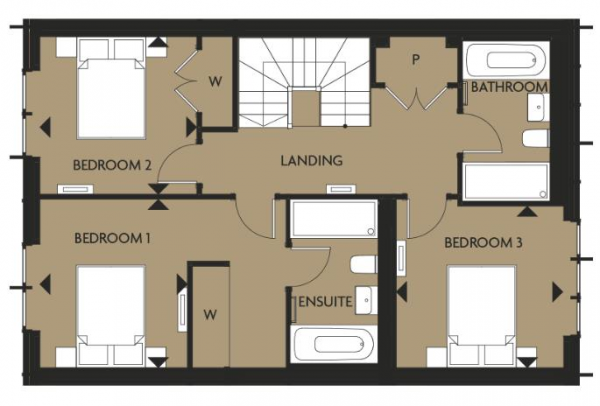 Floor Plan Image for 3 Bedroom Flat for Sale in Stoke Gardens, Slough