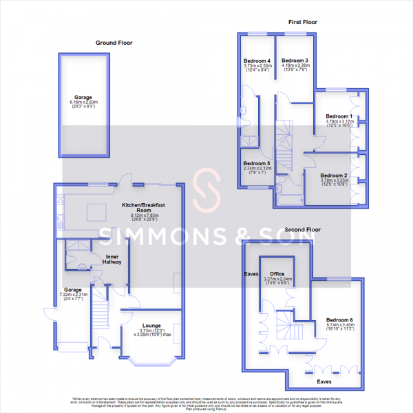 Floor Plan for 6 Bedroom Semi-Detached House for Sale in Kings Road, Slough, SL1, 2PT - Offers in Excess of &pound650,000