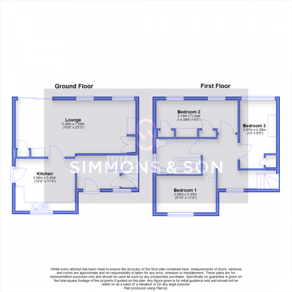 Floor Plan Image for 3 Bedroom Property for Sale in Hawthorne Crescent, Slough