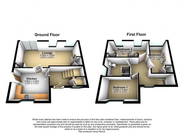 Floor Plan Image for 3 Bedroom Property for Sale in Hawthorne Crescent, Slough