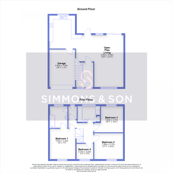 Floor Plan Image for 4 Bedroom Property for Sale in Coleridge Crescent, Colnbrook, Slough