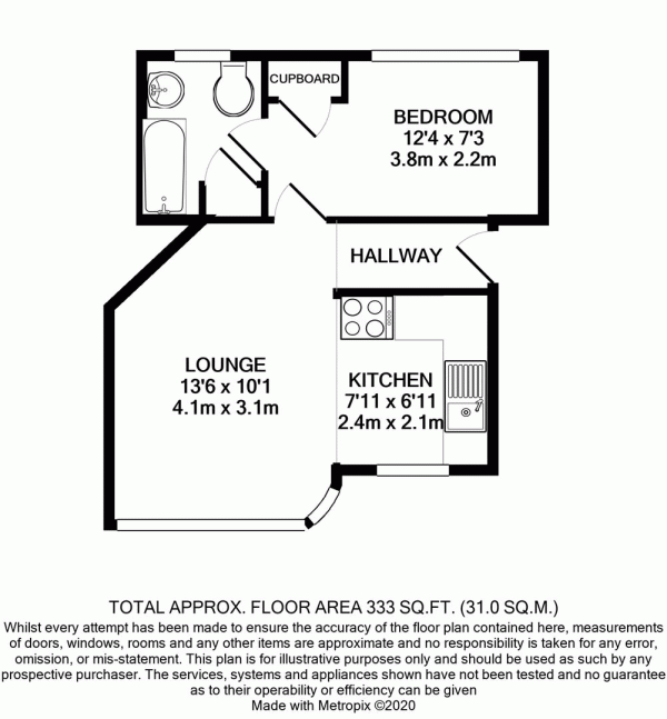 Floor Plan Image for 1 Bedroom Maisonette for Sale in Stafford Avenue, Slough, Berkshire