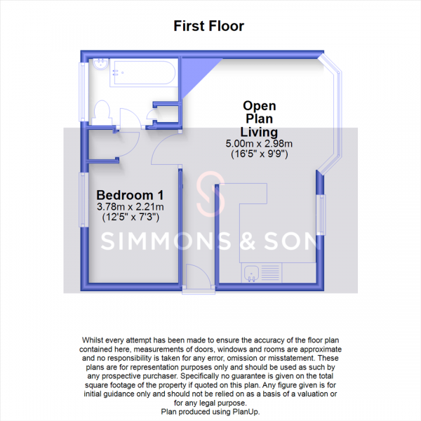 Floor Plan Image for 1 Bedroom Maisonette for Sale in Slough