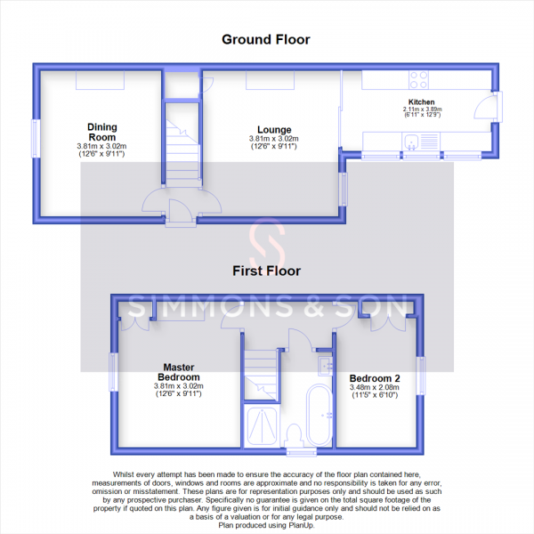 Floor Plan for 2 Bedroom Cottage for Sale in Datchet Place, Datchet, Slough, SL3, 9EY - Offers in Excess of &pound475,000