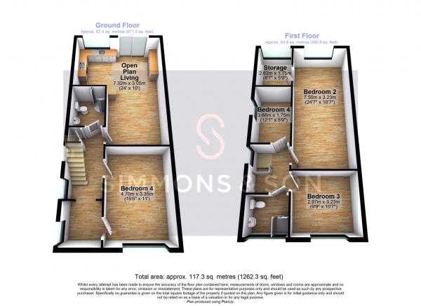 Floor Plan Image for 4 Bedroom Semi-Detached House for Sale in Whitby Road, Slough