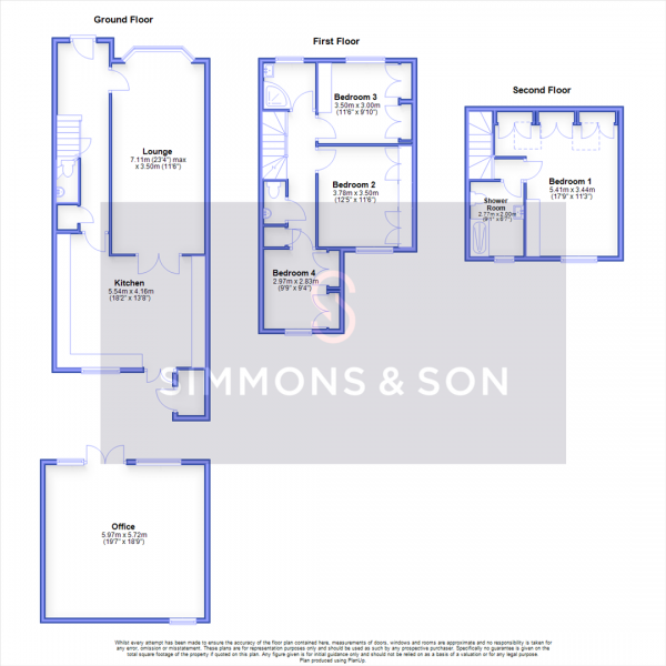 Floor Plan Image for 4 Bedroom Semi-Detached House for Sale in Baylis Road, Slough