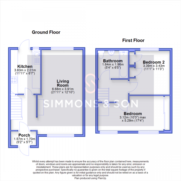 Floor Plan Image for 2 Bedroom Terraced House for Sale in Gascons Grove, Slough