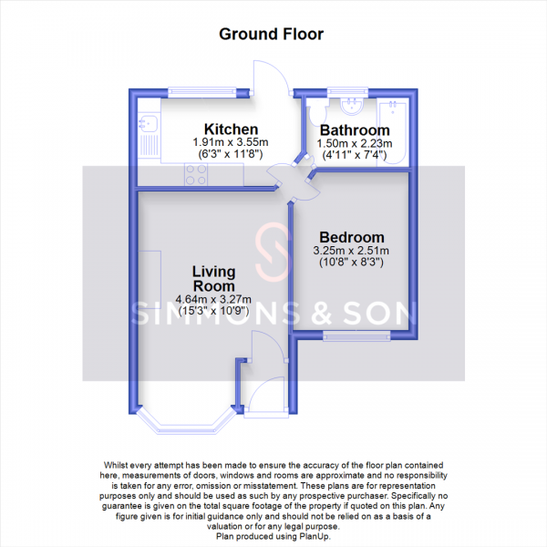 Floor Plan Image for 1 Bedroom Apartment for Sale in Lancaster Avenue, Slough