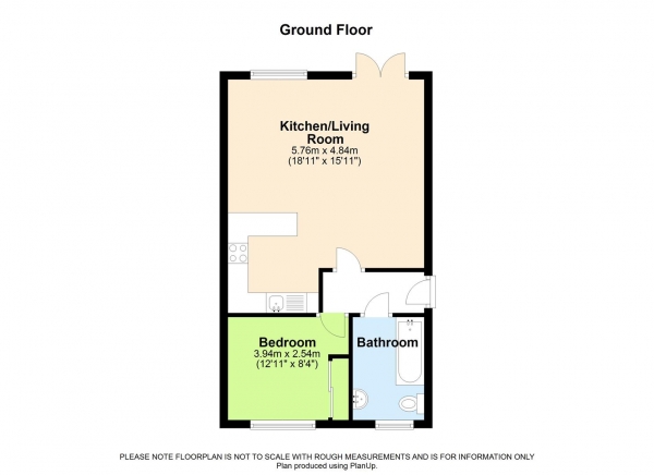 Floor Plan Image for 1 Bedroom Apartment for Sale in Hollybush Lane, Burghfield Common, Reading