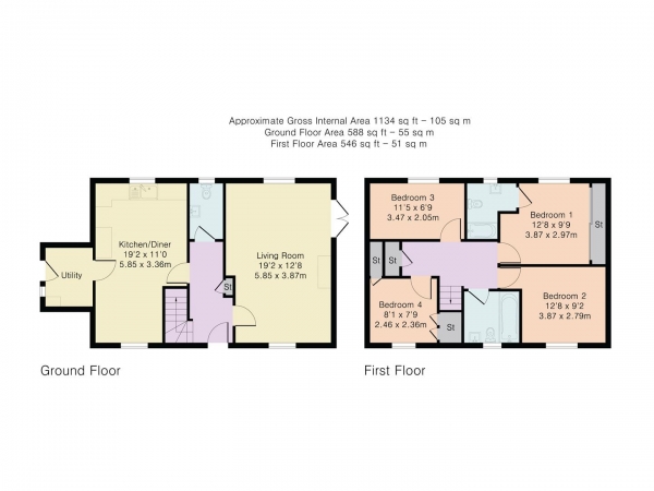 Floor Plan Image for 4 Bedroom Detached House for Sale in The Close, Hampstead Norreys