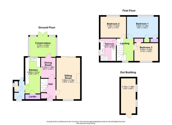 Floor Plan Image for 3 Bedroom Semi-Detached House for Sale in Whitchurch On Thames, Oxfordshire