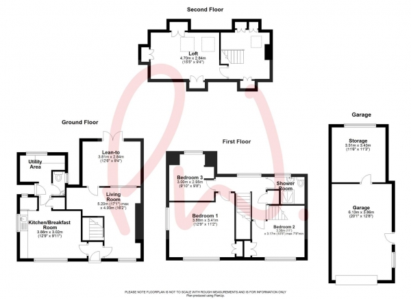 Floor Plan Image for 3 Bedroom Semi-Detached House for Sale in Bourne Road, Pangbourne, Reading