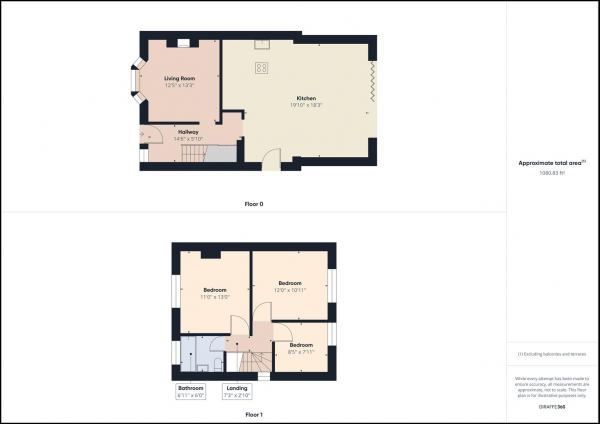 Floor Plan Image for 3 Bedroom Semi-Detached House for Sale in Meadow Lane, Pangbourne, Reading