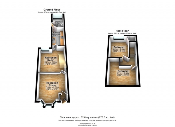 Floor Plan Image for 2 Bedroom Terraced House for Sale in Gloucester Road, Manor Park, London, E12