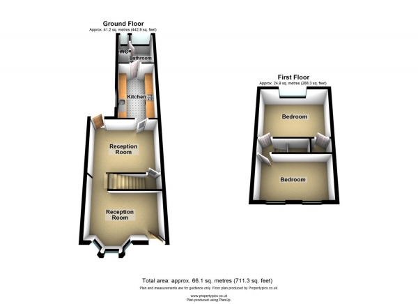 Floor Plan Image for 2 Bedroom Terraced House for Sale in Belton Road, Forest Gate, London, E7