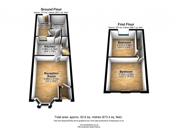 Floor Plan Image for 2 Bedroom Terraced House for Sale in Worcester Road, Manor Park , London, E12