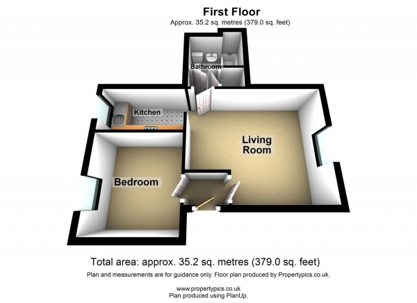 Floor Plan Image for 1 Bedroom Flat for Sale in Vicarage Lane, East Ham, London, E6