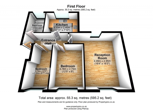 Floor Plan Image for 2 Bedroom Flat for Sale in Jack Clow Road, West Ham, London, E15