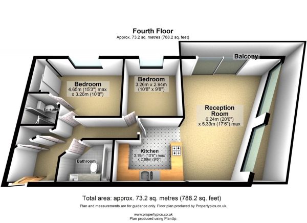 Floor Plan Image for 2 Bedroom Flat for Sale in Spring Place, Barking, IG11