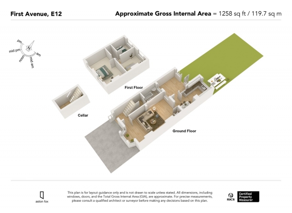 Floor Plan Image for 3 Bedroom Terraced House for Sale in First Avenue, Manor Park, London, E12