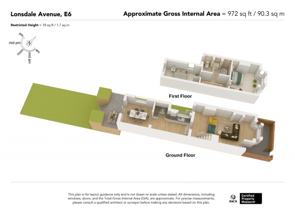 Floor Plan Image for 2 Bedroom Terraced House for Sale in Lonsdale Avenue, East Ham, London, E6