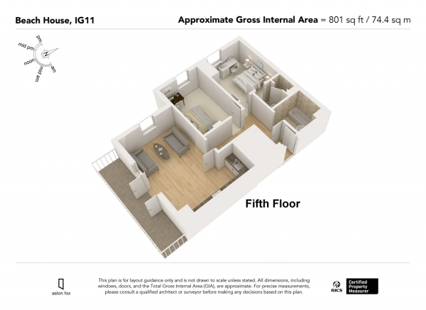 Floor Plan Image for 2 Bedroom Flat for Sale in Sackett Road, Barking, IG11