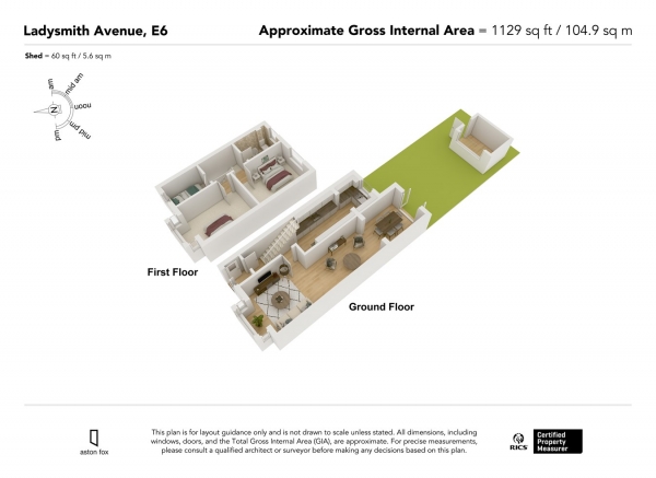 Floor Plan Image for 3 Bedroom Terraced House for Sale in Ladysmith Avenue, East Ham, London, E6