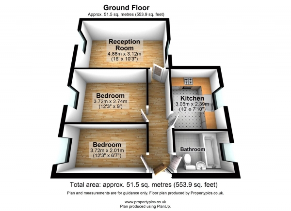 Floor Plan Image for 2 Bedroom Property for Sale in Jack Clow Road, West Ham, London, E15