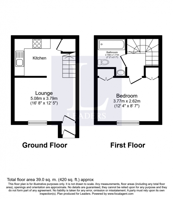 Floor Plan Image for 1 Bedroom Property to Rent in Archway Mews, Dorking