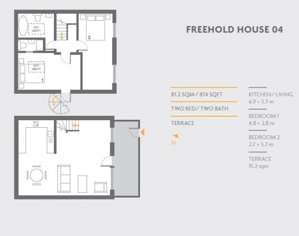 Floor Plan Image for 2 Bedroom Property for Sale in House 4a Ansell House