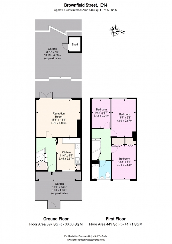 Floor Plan Image for 3 Bedroom Duplex to Rent in Brownfield Street, Poplar E14 6NE