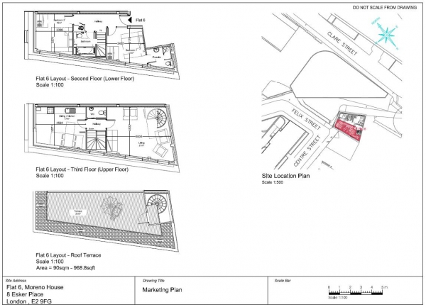 Floor Plan Image for 2 Bedroom Apartment for Sale in The Penthouse, Moreno House, E2