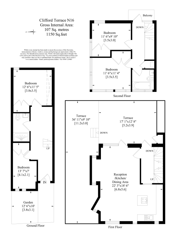 Floor Plan Image for 4 Bedroom Property for Sale in 1 Clifford Terrace