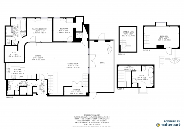 Floor Plan Image for 3 Bedroom Apartment to Rent in Foundry House, E14