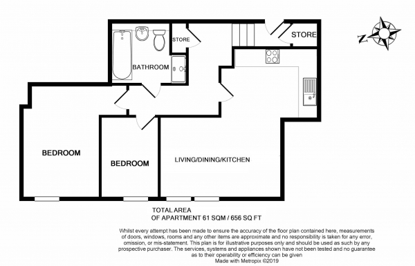 Floor Plan Image for 2 Bedroom Apartment for Sale in Hamilton Apartments, London