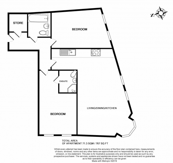 Floor Plan Image for 2 Bedroom Apartment for Sale in Hamilton Apartments, Croydon