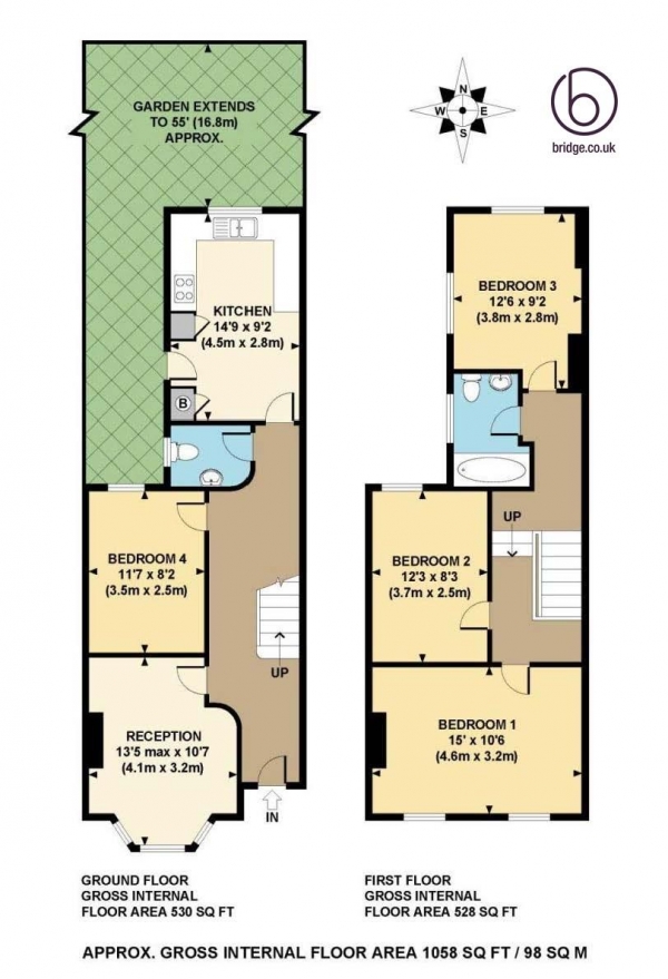 Floor Plan Image for 4 Bedroom Apartment to Rent in Knapp Road, Bow, E3