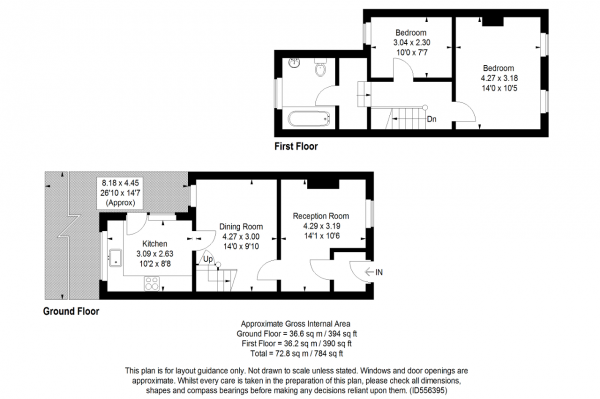 Floor Plan Image for 2 Bedroom Terraced House for Sale in Cahir Street, Isle of Dogs, London, E14 3QR