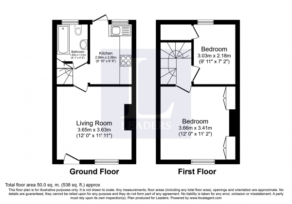 Floor Plan Image for 2 Bedroom Cottage to Rent in York Road, Kingston Upon Thames