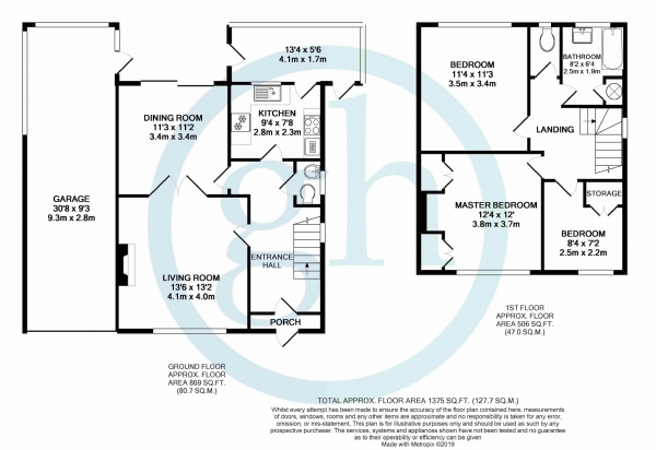 Floor Plan Image for 3 Bedroom Detached House for Sale in The Ridgeway, Ruislip