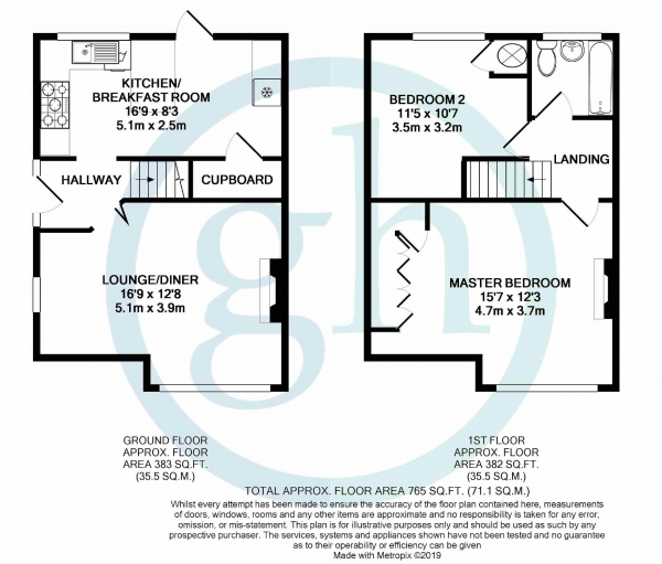 Floor Plan Image for 2 Bedroom Semi-Detached House for Sale in Heathfield Rise, Ruislip