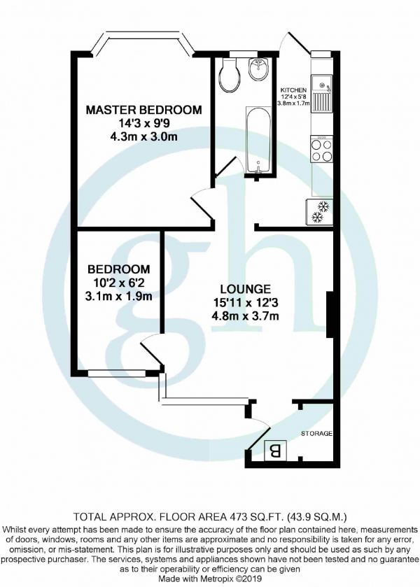 Floor Plan Image for 2 Bedroom Maisonette for Sale in Beechwood Avenue, Ruislip