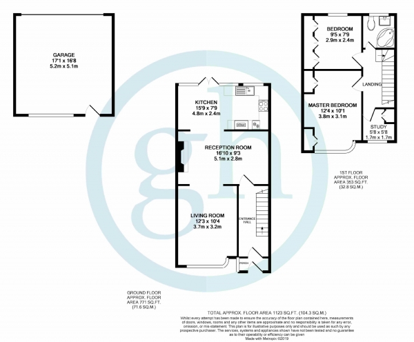 Floor Plan Image for 2 Bedroom Terraced House for Sale in Bempton Drive, Ruislip